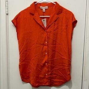 Philosophy Vibrant Orange Button-Down Shirt